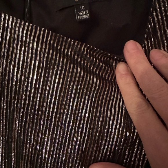 Black & Silver formal/cocktail long dress- Great condition size ladies Medium- - Picture 2 of 4